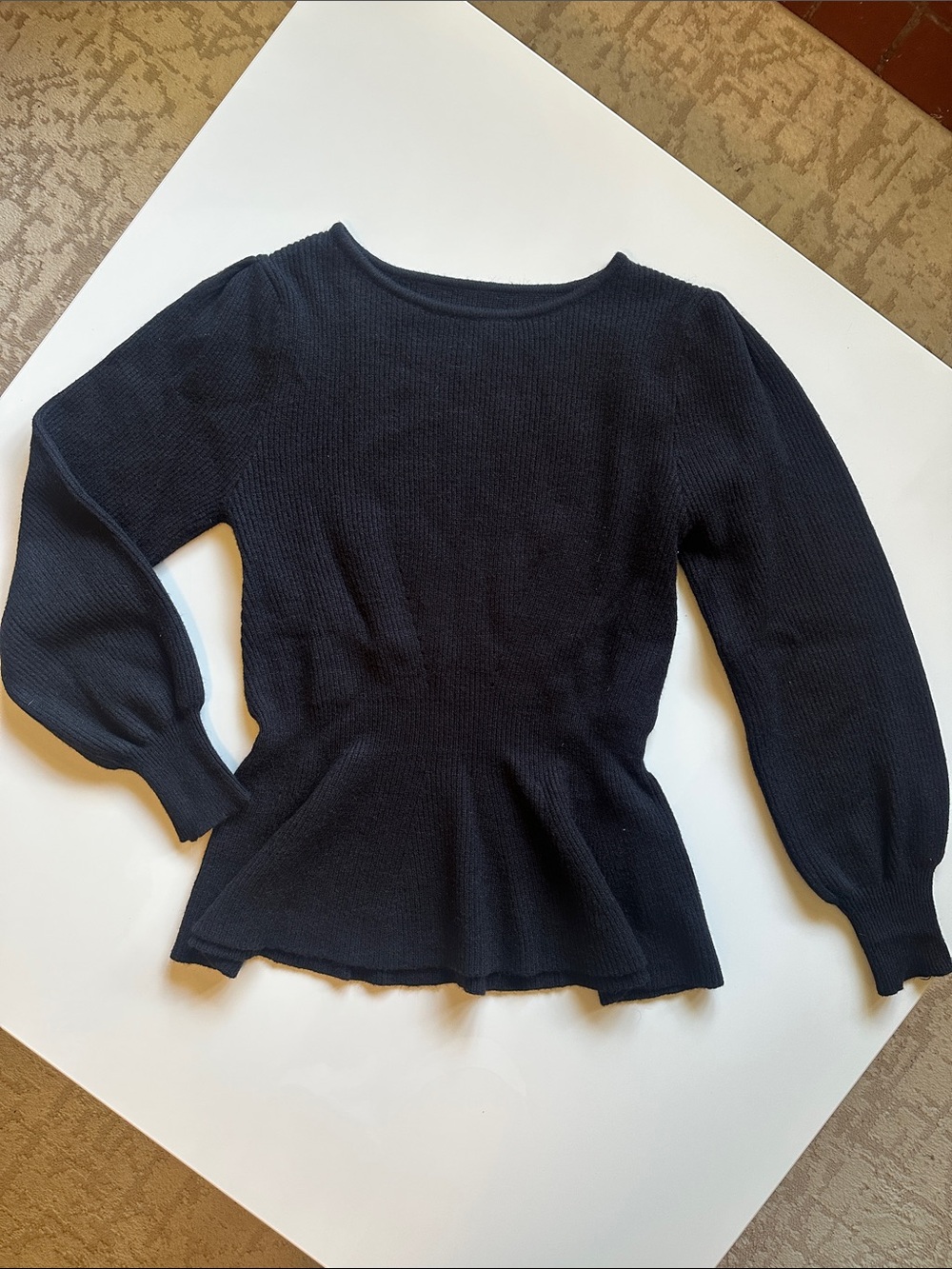 NWOT - Black Women's Peplum Sweater - Unbranded